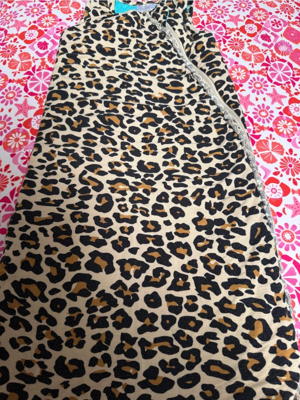 Posh Peanut LANA LEOPARD TAN SLEEVELESS RUFFLED SLEEP BAG 2.5 TOG